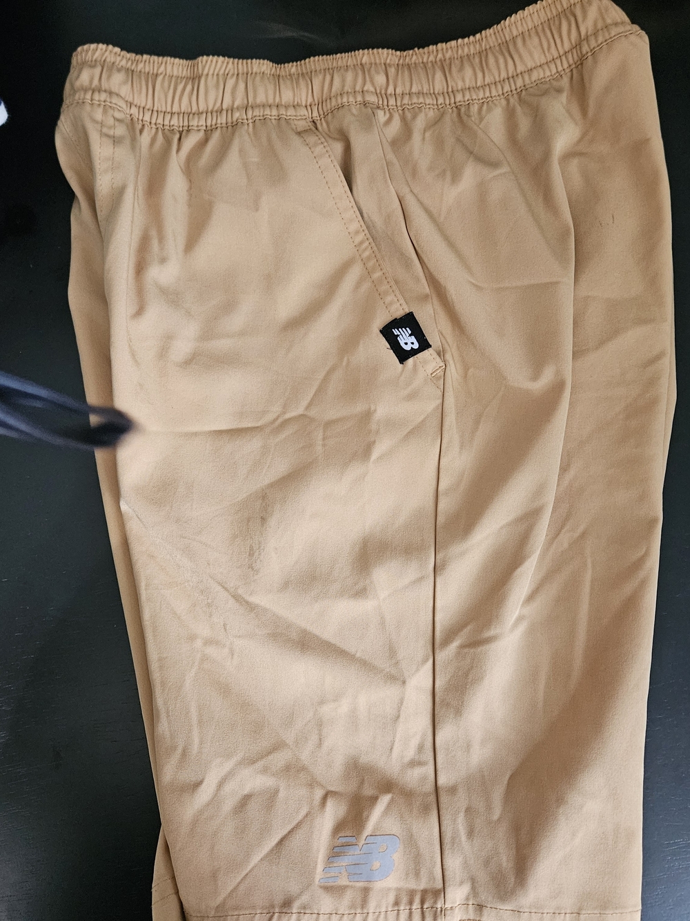 New Balance Beige Drawstring Athletic Shorts Kids 10/12